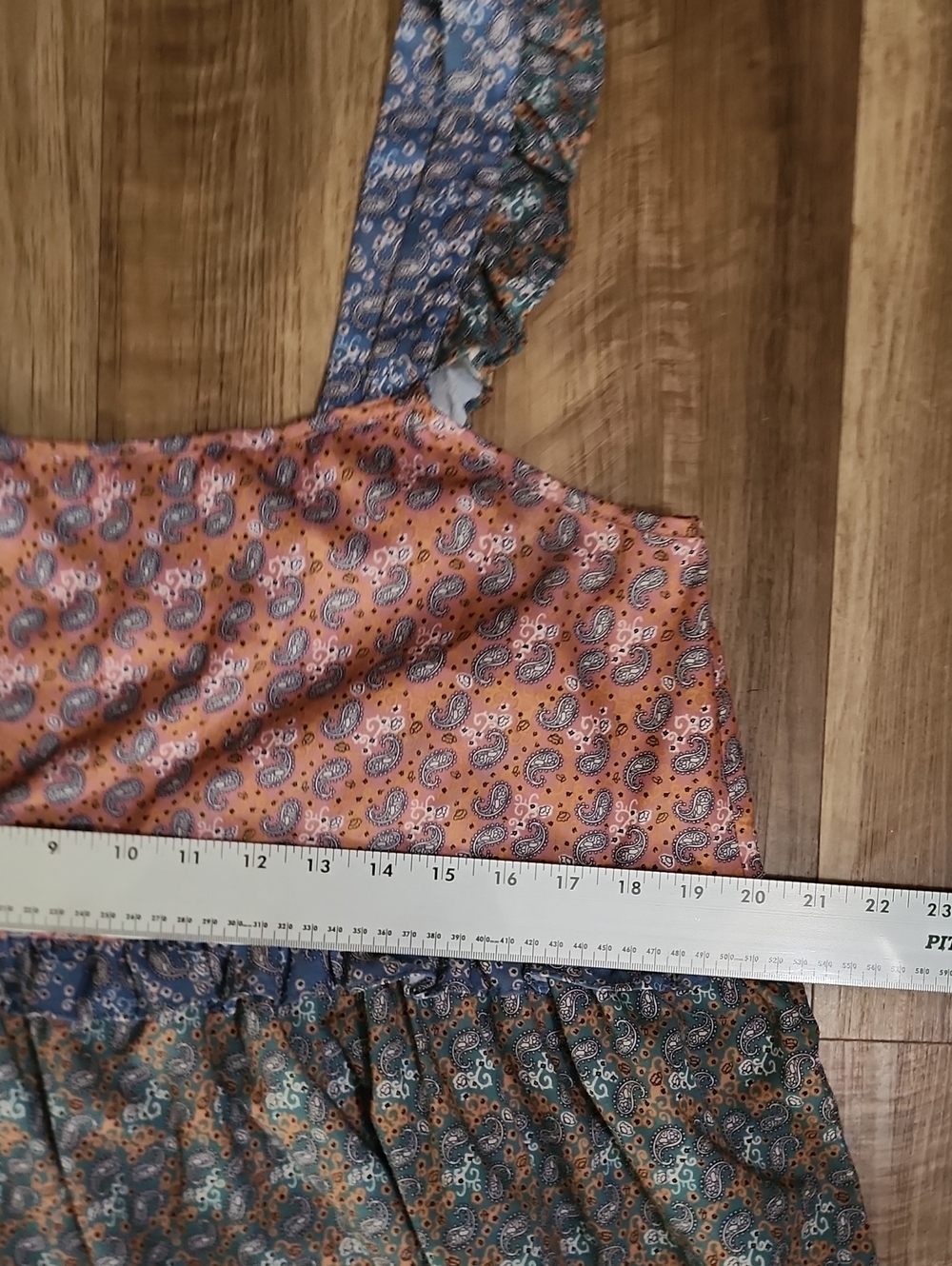 Lucca Couture Patchwork Floral Maxi Dress Tiered Ruffle Boho Cottagecore L - Picture 9 of 12